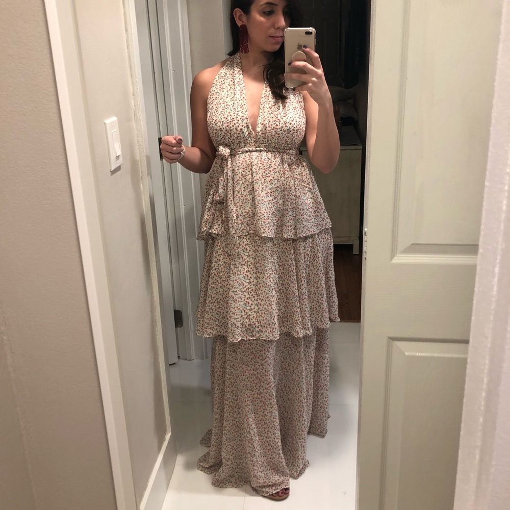 Vici Dolls Floral Halter Maxi